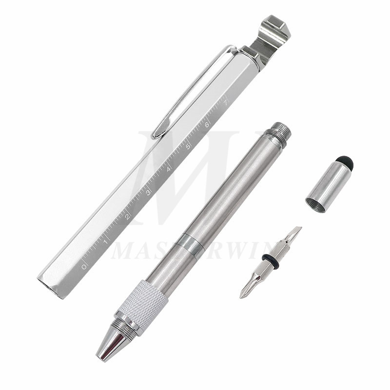 6-в-1 многофункциональная ручка-ручка с держателем стилуса / линейки / мобильного телефона / открывателя / отвертки