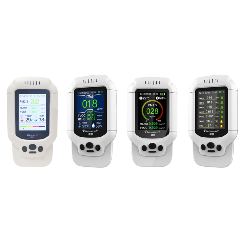Портативный детектор газа PM2.5 PM1.0 PM10 HCHO TVOC AQI детектор воздуха с температурой и влажностью