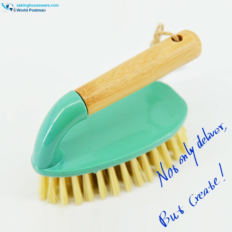 Akbrand Bamboo Handle Scrubbing Щетка для чистки обуви Щетка для одежды Щетка в Tiff. цвет