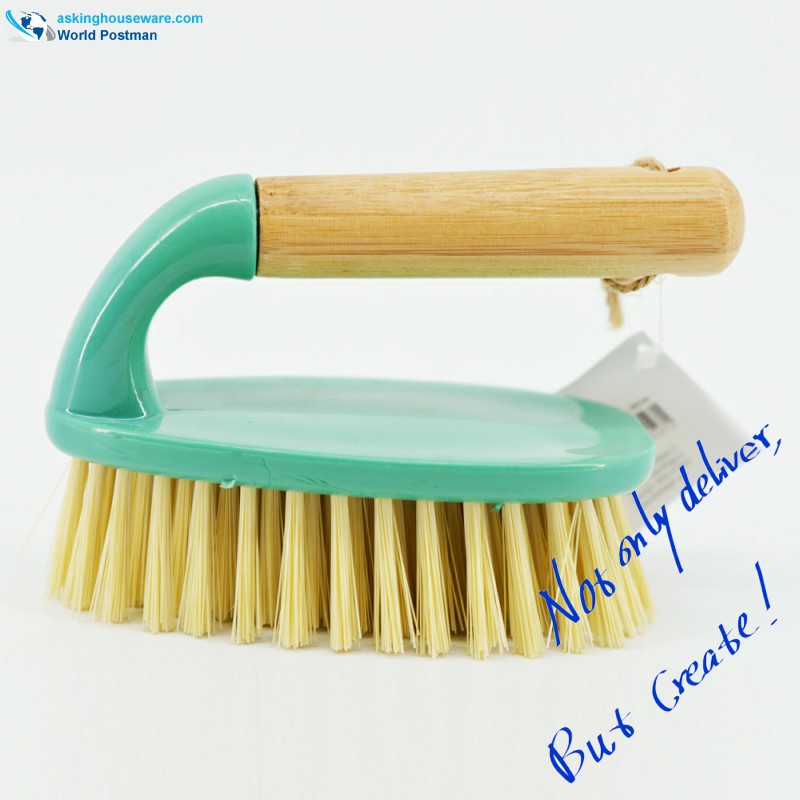 Akbrand Bamboo Handle Scrubbing Щетка для чистки обуви Щетка для одежды Щетка в Tiff. цвет