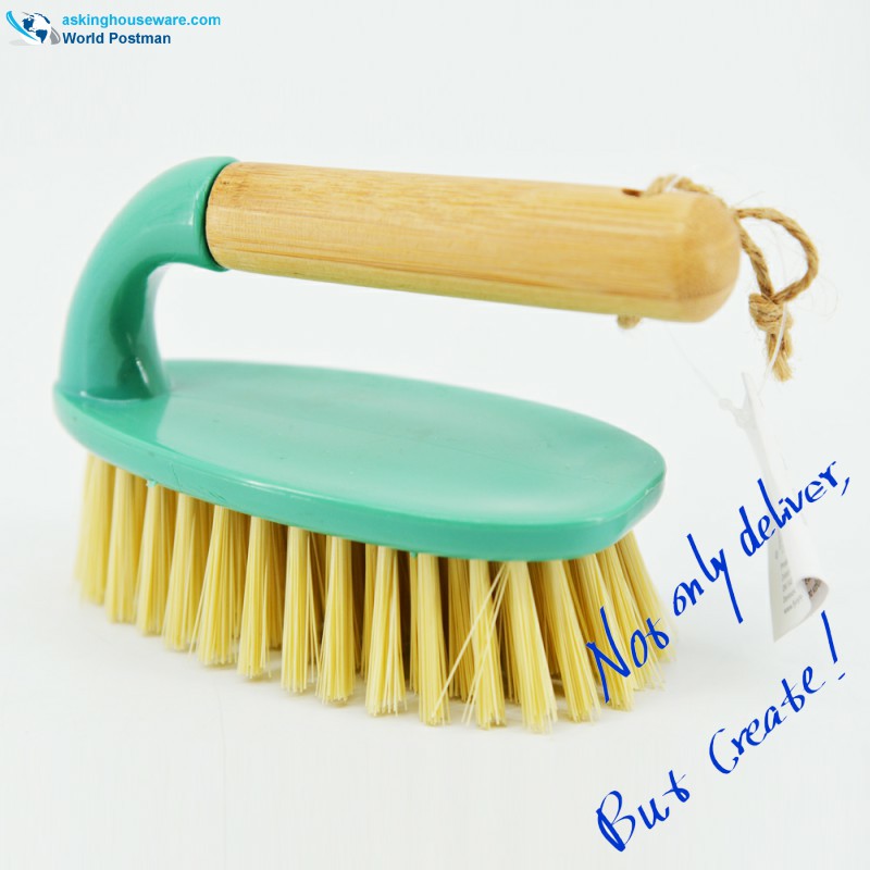 Akbrand Bamboo Handle Scrubbing Щетка для чистки обуви Щетка для одежды Щетка в Tiff. цвет