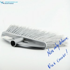 Пластмассовая головка метлы Akbrand с простой щеточной доской и длинными серыми щетинками