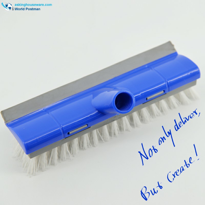 Мягкая швабра Akbrand Push Brush на тыльной стороне с наклонной резьбой Щетка с короткими твердыми щетинками из ПП