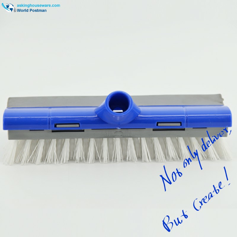 Мягкая швабра Akbrand Push Brush на тыльной стороне с наклонной резьбой Щетка с короткими твердыми щетинками из ПП