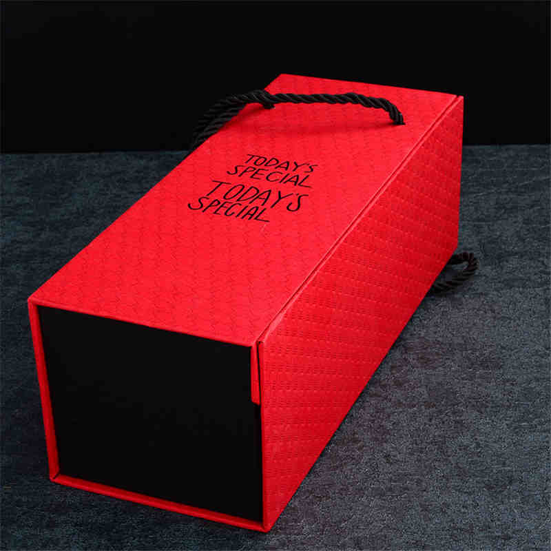 Упаковка изготовленного на заказ роскошного подарка бумажная картонная матовая черная коробка