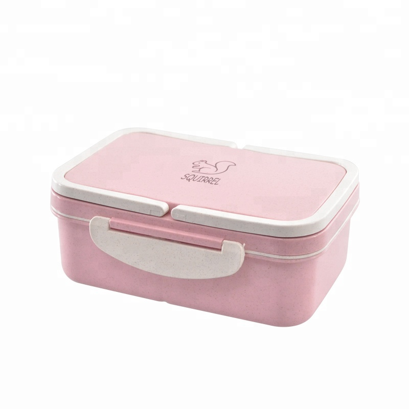 Портативная экологически чистая BPA Free Wheat Straw u0026 PP 3 отделения для детей Bento Lunch Box