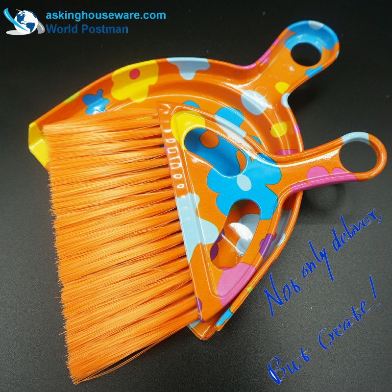 Акбранд Желтая Цветочная Вода Марк Dustpan Brush Маленький размер Метла