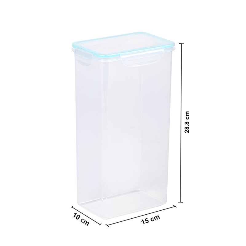 Прозрачный пластиковый контейнер для хранения продуктов объемом 2,6 л с герметичной крышкой