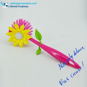 Щетка для чистки посуды Akbrand Pink Color с подсолнухом