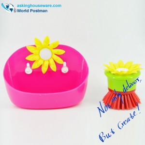 Набор кухонной щетки и ящика для хранения Akbrand с присосками на боку