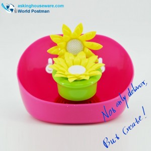 Набор кухонной щетки и ящика для хранения Akbrand с присосками на боку