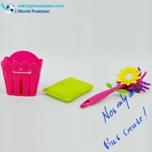 Набор кухонной посуды для чистки и уборки Akbrand с присосками и губкой