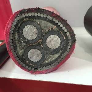 SANS 1339 XLPE изолированный 6 мм 3-жильный Swa бронированный кабель для номинального напряжения от 3,8 / 6,6 кВ до 19/33 кВ