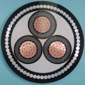 1-30KV 6 мм 3-жильный Swa бронированный кабель IEC60502, SANS 1339, BS 6622, AS / NZS1429.1, NFC 33226, CSA C 68,5