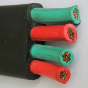 Плоский резиновый погружной насос силовой кабель для крана, лифта / подводный