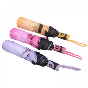 Рекламный продукт с самым высоким рейтингом и функцией автоматического открытия 3-зонный зонт УФ-зонт