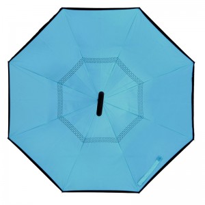 Напечатанная таможней ручка двойного слоя c перевернутая зонтик дождя