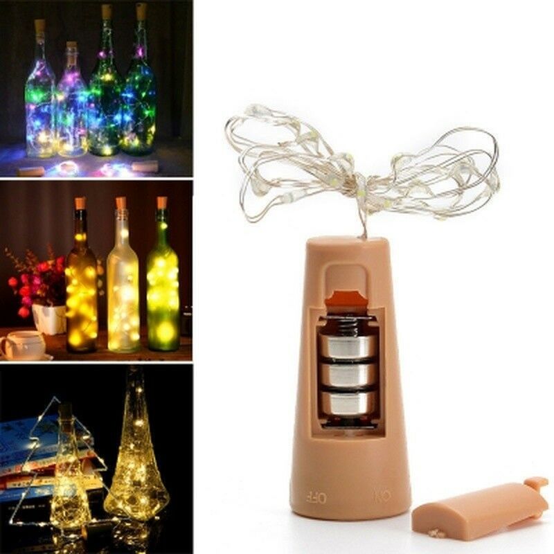 20 светодиодных полосок винных бутылок лампы гирлянды пробка струнный провод 2 м ну вечеринку свадьбы