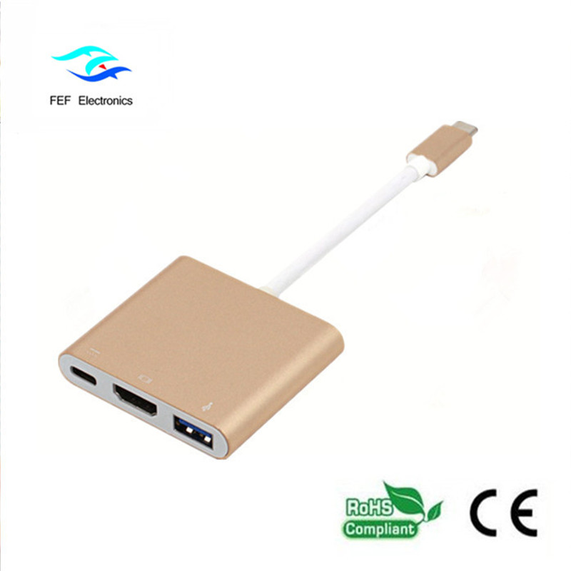 USB 3.1 type-c к HDM1 + ​​USB 3.0 + PD