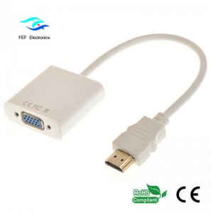 Подключи и играй мужской к женскому 1080p HDMI TO VGA женский конвертер кабель Код: FEF-HIC-001
