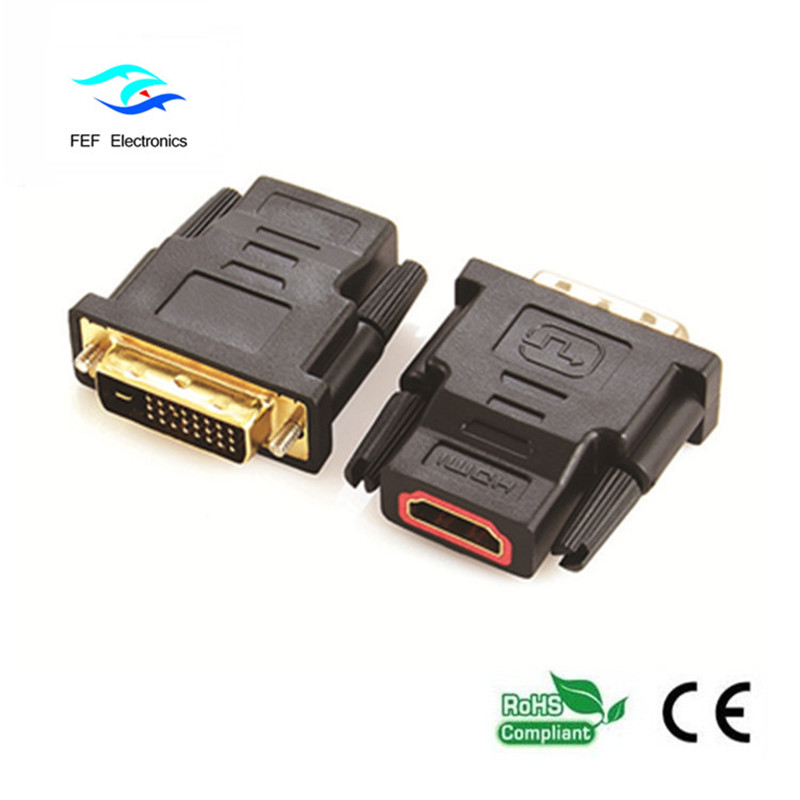 Адаптер DVI (18 + 1) штекер-гнездо HDMI Код: FEF_HD-001