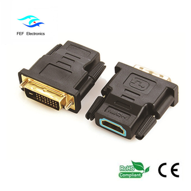 Адаптер DVI (18 + 1) штекер-гнездо HDMI Код: FEF_HD-001