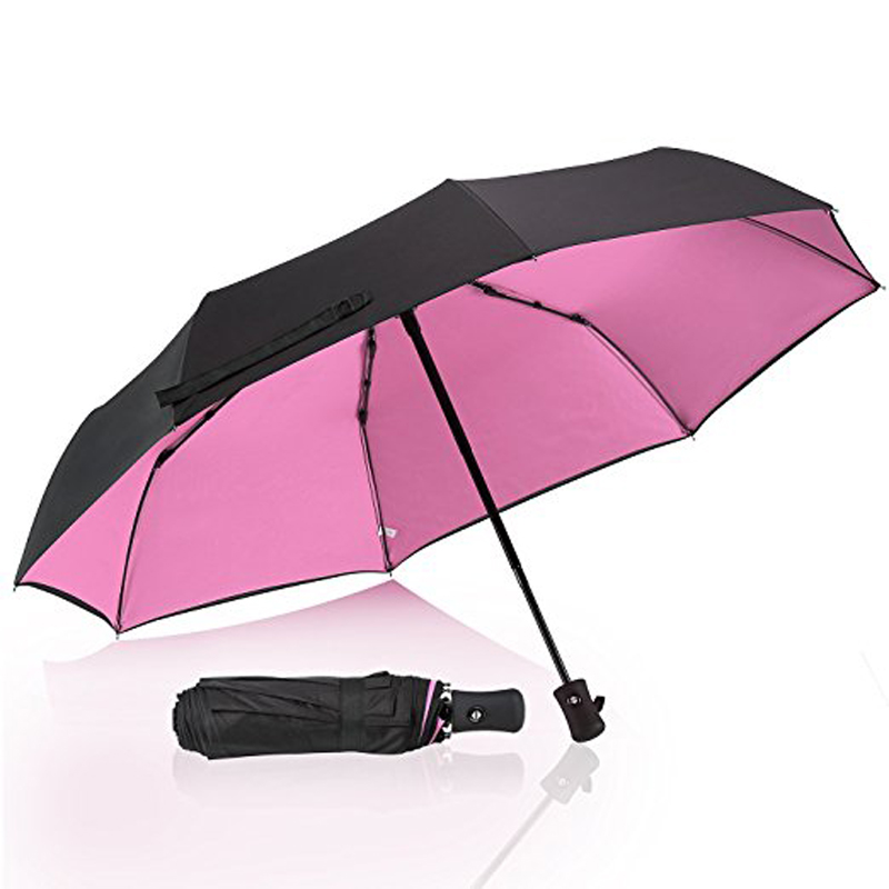 Black Coating anti UV Umbrella 3 Складной автоматический зонт