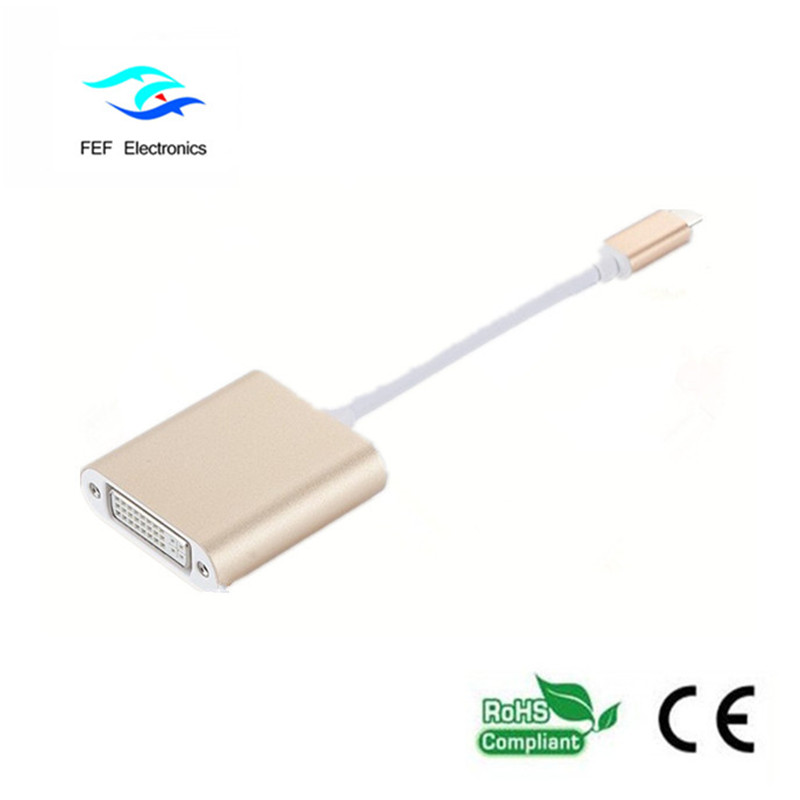 Конвертер USB TYPE-C в DVI с корпусом АБС Код: FEF-USBIC-003