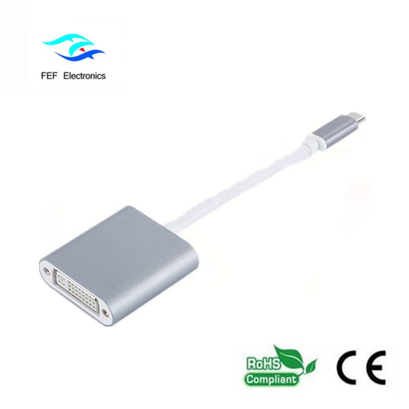 Конвертер USB TYPE-C в DVI с корпусом АБС Код: FEF-USBIC-003