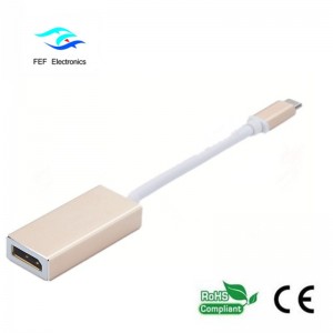 Конвертер USB TYPE-C в Displayport с металлическим корпусом Код: FEF-USBIC-004
