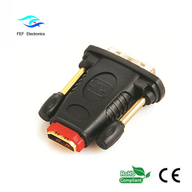 Коннектор HDMI с гнездом DVI 24 + 1 штекер Мужской с гнездом Код: FEF-HD-006