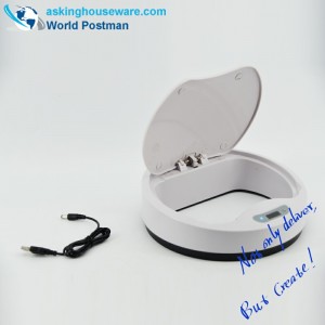 AKbrand Автоматическая индуктивная мусорная корзина с электрическим зарядным устройством, серая, 15 литров