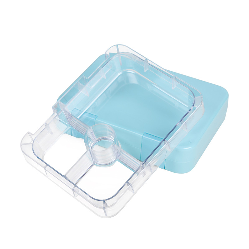 Герметичный контейнер для завтрака Bento для детей и взрослых, синего цвета, 4 отделения