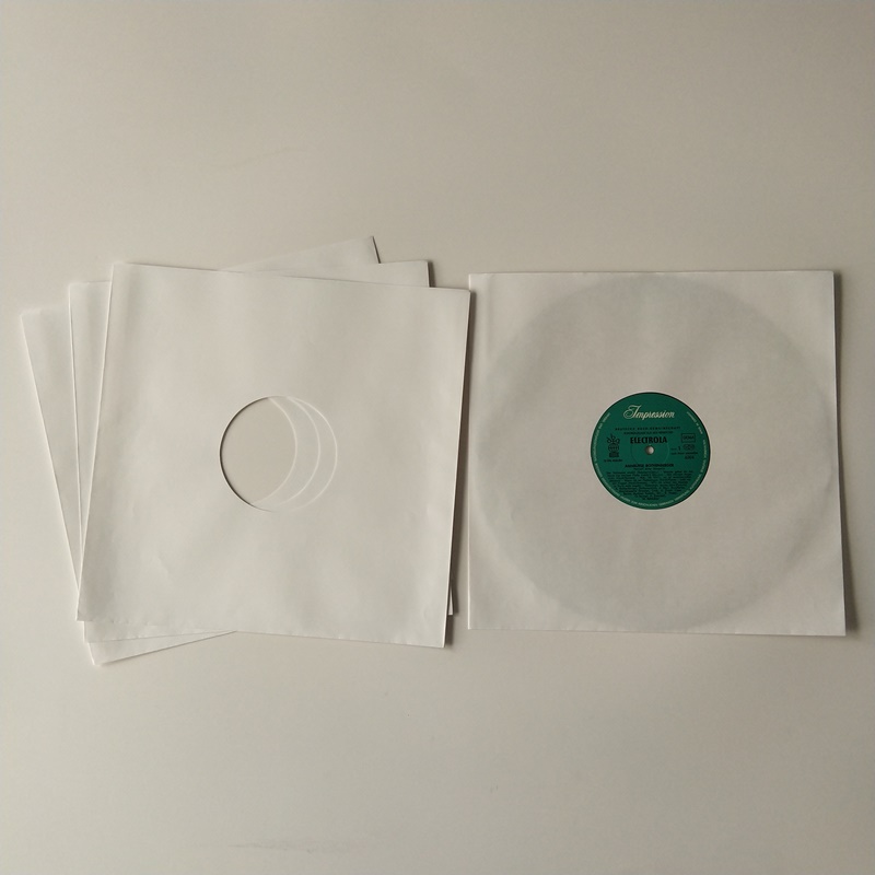 12 рукавов альбома записи белой бумаги Kraft с центральным отверстием