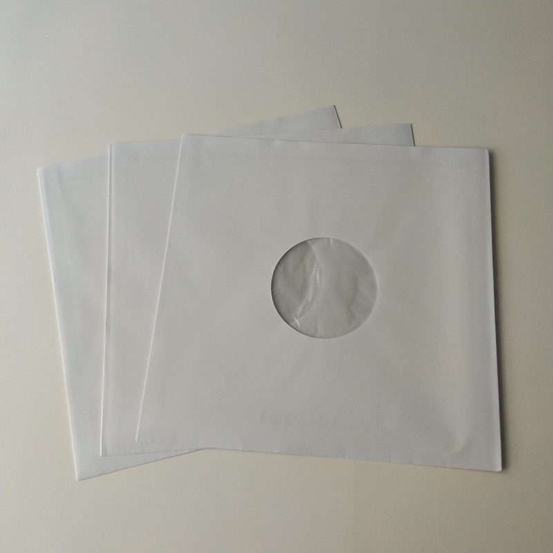 33RPM белая бумага Record Внутренние рукава, полилинированные с отверстием для 12 виниловых пластинок