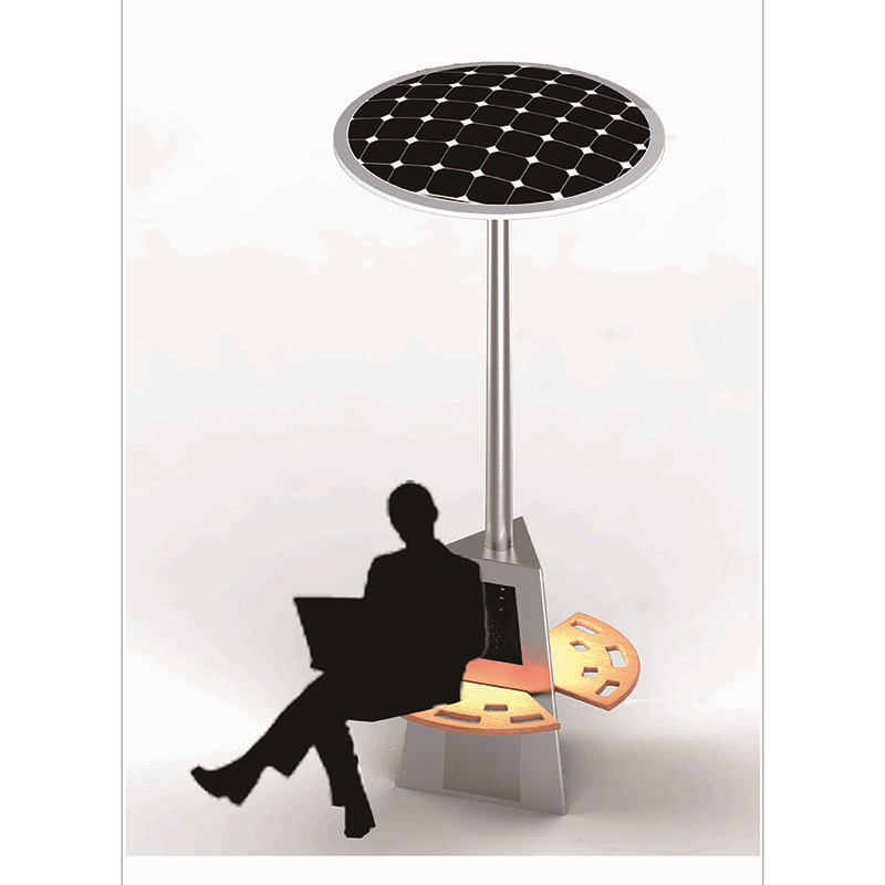 Умная солнечная скамейка со светодиодной подсветкой и зарядным устройством USB для телефонов