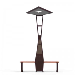 Светодиодное наружное освещение на солнечной батарее с телефонами и планшетами Smart Bench для зарядки