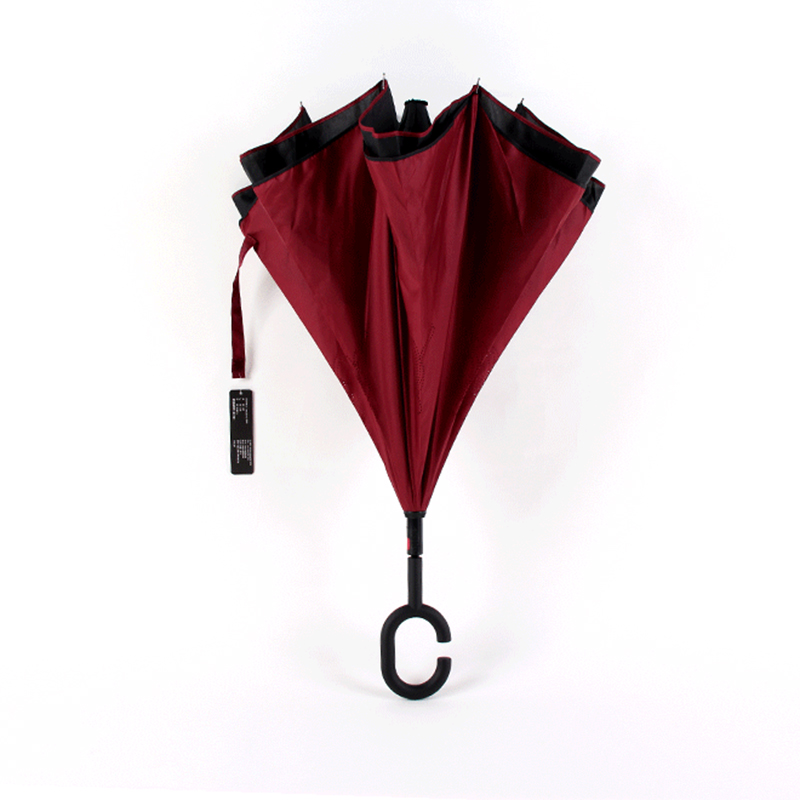 2019 Автоматический зонт автомобильный открытый Обратный прямой зонт с цветочной печатью