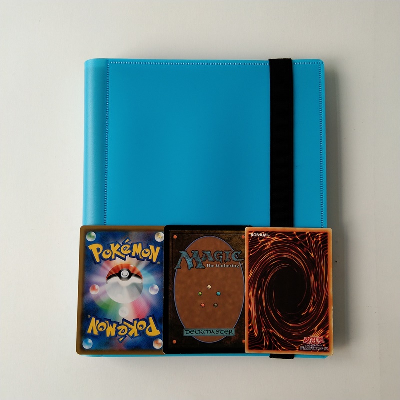 Синий цвет 4 кармана Pokemon Card Poly Binder Сторона Загрузка
