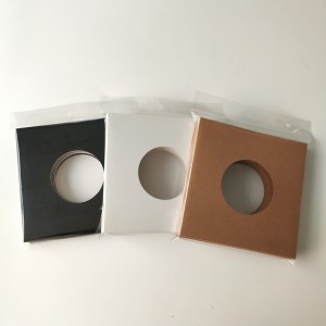 7-дюймовый 45 об / мин 350gsm коричневый картон рекордный пиджак с отверстием