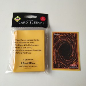 62X89mm Японский / маленький размер YGO сплошной желтый игровой карты защитные рукава