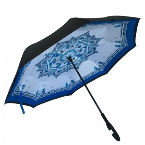 2019 Маркетинговые подарки Авто открыть манул закрыть на заказ печать специальный дождь обратный ветрозащитный перевернутый зонт...