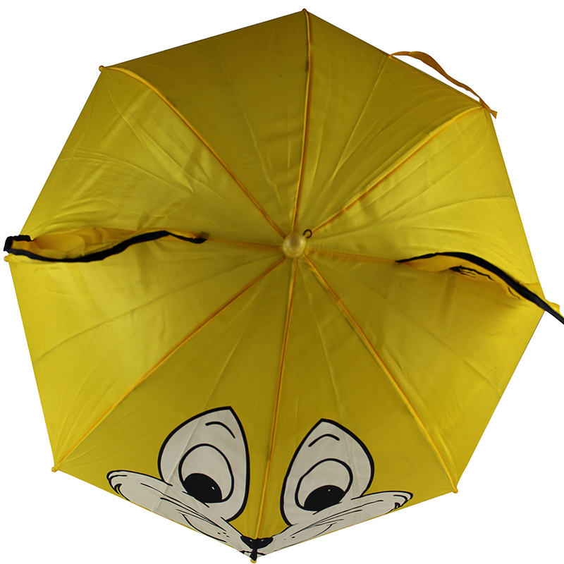 Зонт в форме животных с мультяшным дизайном Автоматический открытый прямой 19-дюймовый зонт для детей