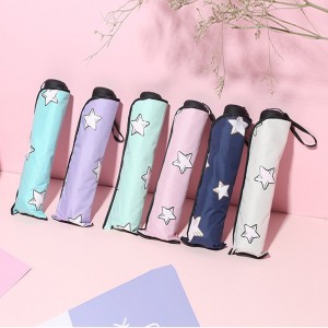 Цветной зонт от дождя с функцией ручного открытия 3 складных зонта