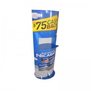 Легко собранный пункт картона канцелярских принадлежностей стойки дисплея пола продаж с подносами