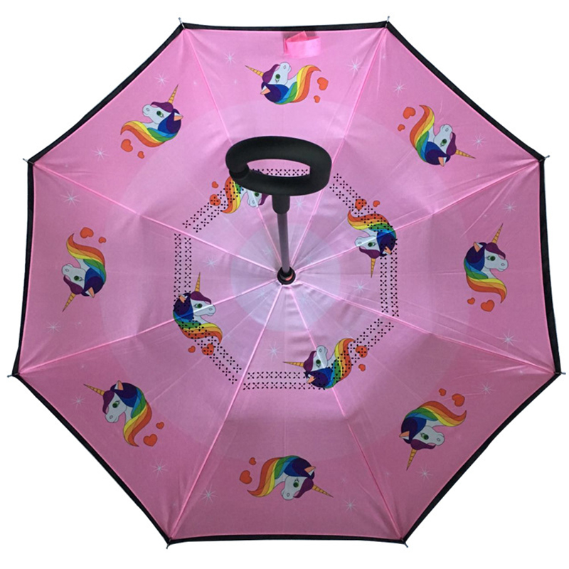 19-дюймовый детский зонт с рисунком печати обратный прямой зонт