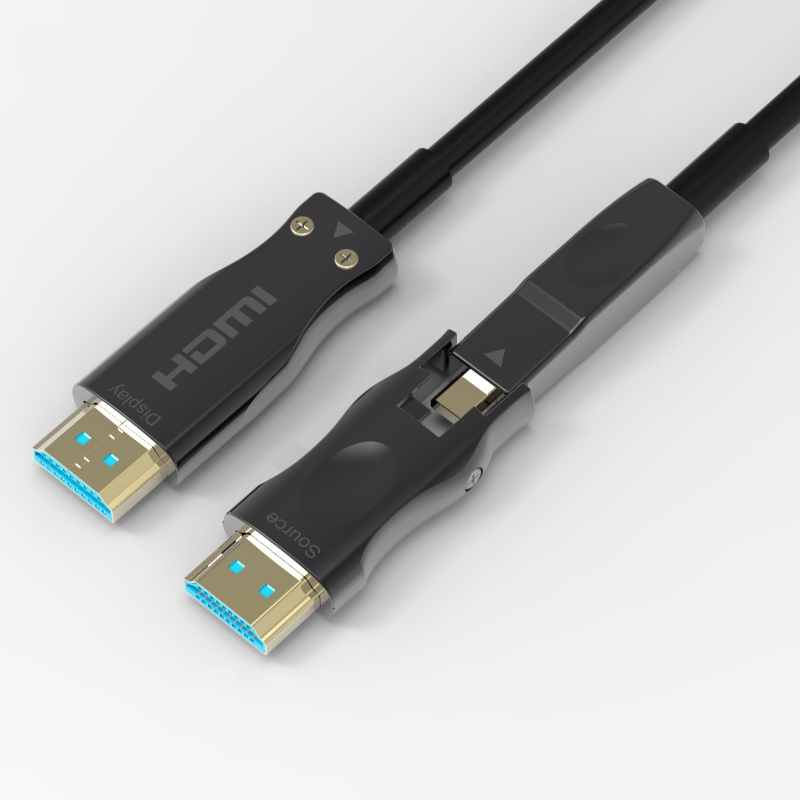 Съемный разъем YUV 4: 4: 4 Кабель 18,2 Гбит / с 3D 4k 60 Гц Hdmi Волоконно-оптический кабель
