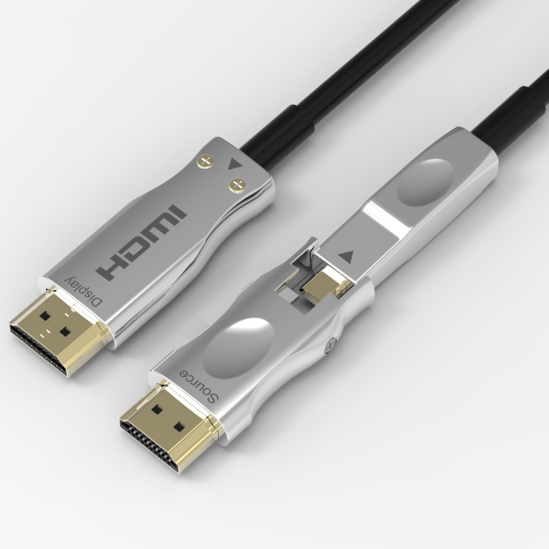Съемный соединительный кабель 3D 4k 60 Гц Hdmi Волоконно-оптический кабель 10-100 м