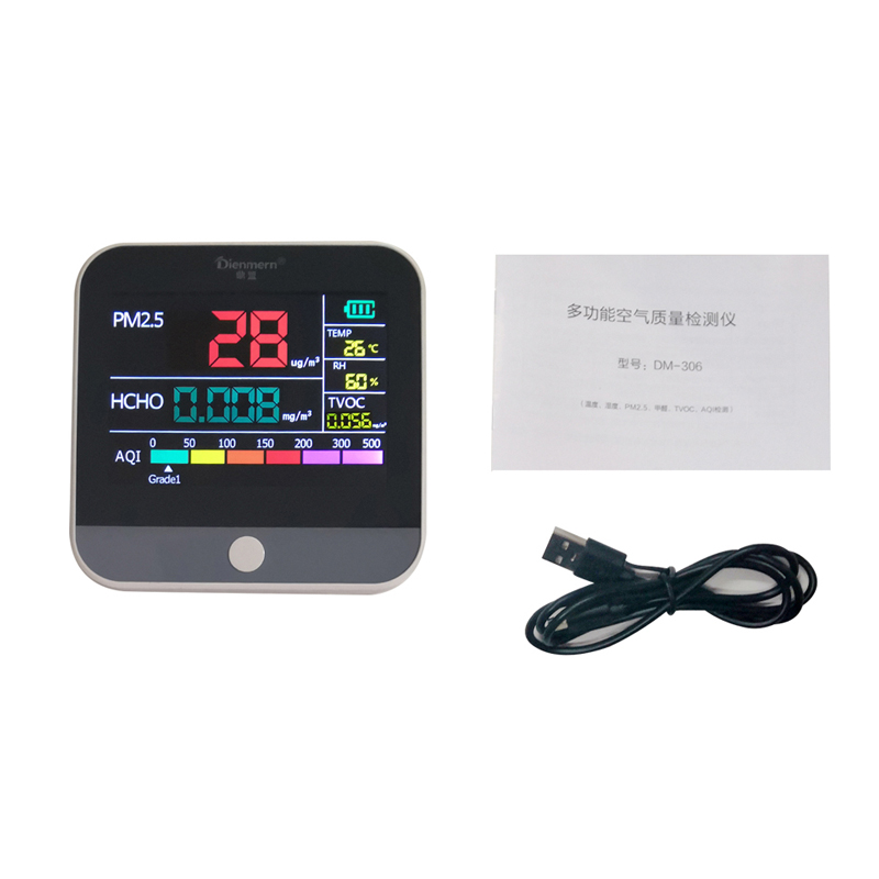 Dienmern Smart Air Quality Detector DM306 газовый монитор с лазерным датчиком Высокая чувствительность PM2.5 HCHO TVOC TEMP HUM