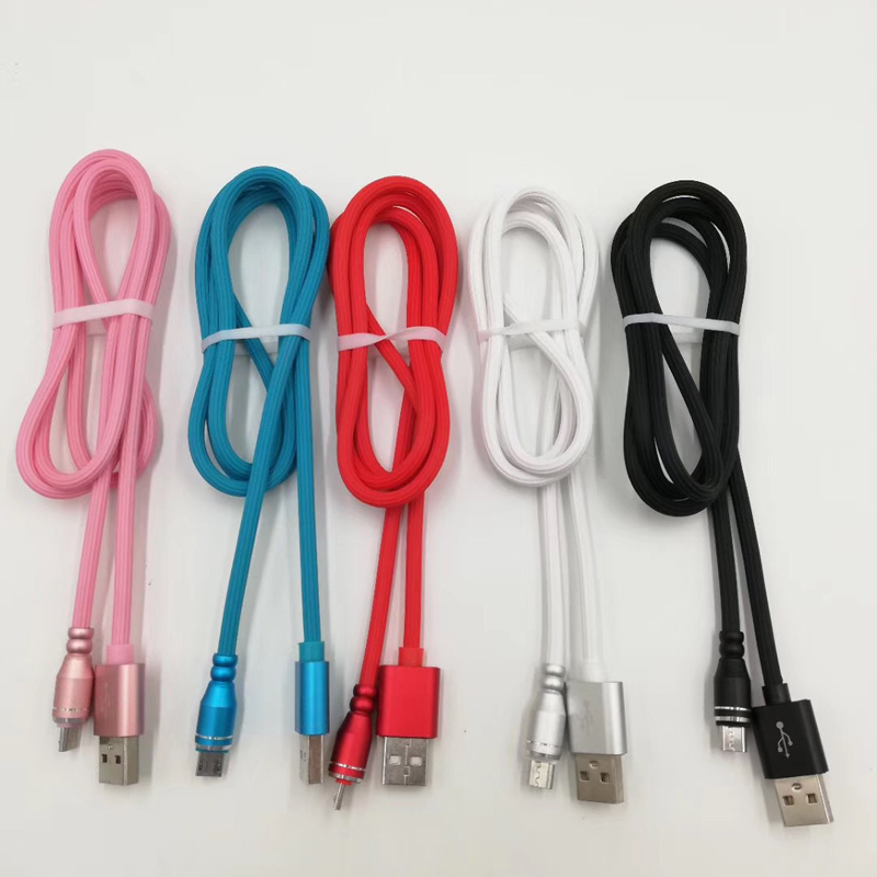 Быстрая зарядка Алюминиевый корпус Круглый TPE USB-кабель для микро-USB, типа C, зарядки iPhone от молнии и синхронизации